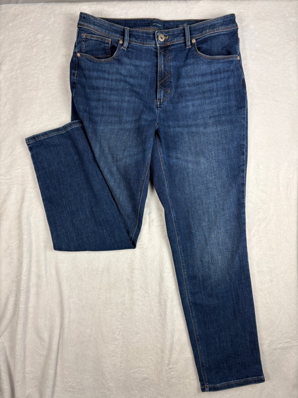 J.Jill Denim Jeans Womens Size 12 High Rise Straight Leg Blue Stretch Classic